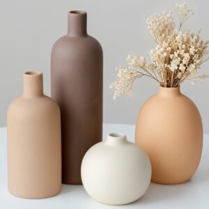 Lot de 4 vases modernes en céramique